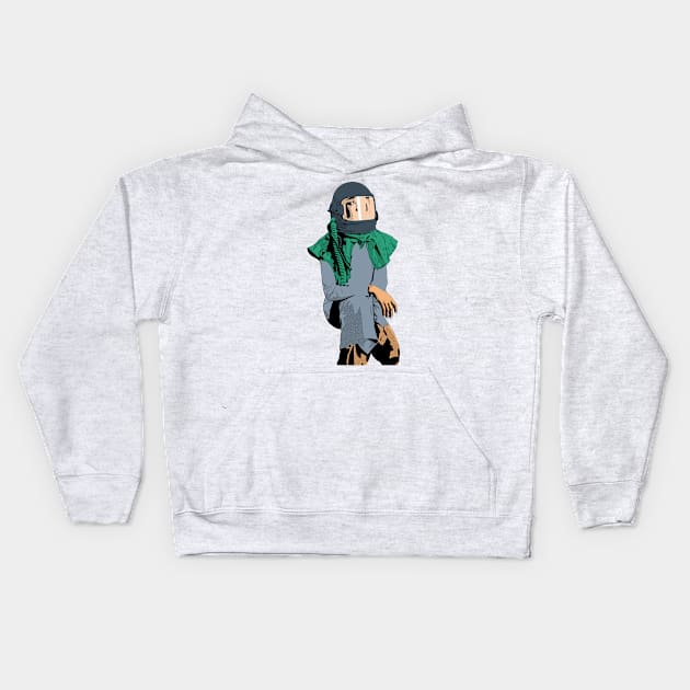 Girl Astronaut Kids Hoodie by boholoc0